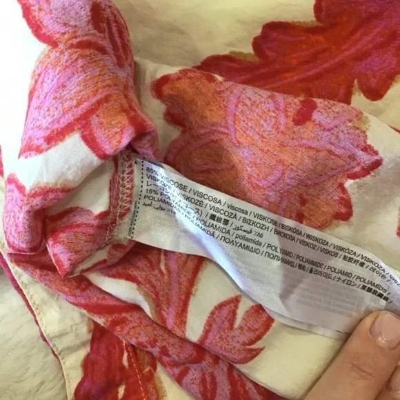 MNG Women Size SM Flowy Pink Floral 3/4 Sleeve Blouse Comfy Elegant Feminine - Picture 10 of 12